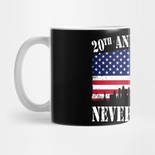 Never Forget 911 20th Anniversary Patriot Day USA Flag Mug
